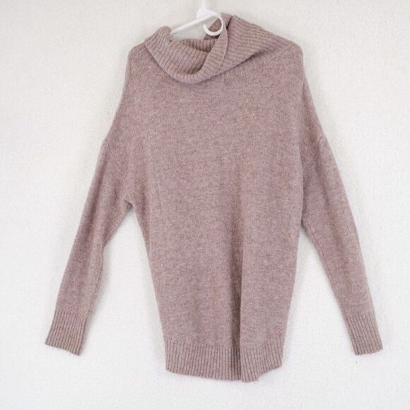 Old Navy Purple Cowl Neck Ribbed Small Sweater Acrylic Nylon Pullover - Picture 4 of 7